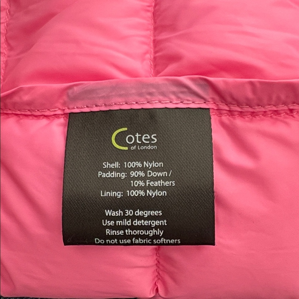 Cotes of London St. Ives Down Vest Bubblegum Pink NEW embroidered logo - Picture 9 of 9